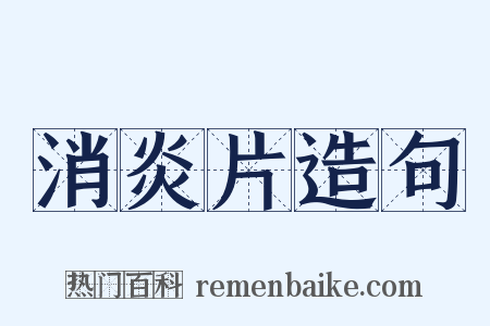 消炎片造句是什么意思的图片